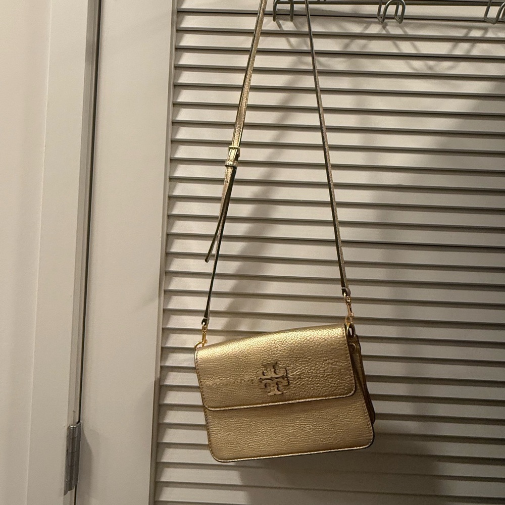 Tory Burch Metallic Gold Crossbody Bag